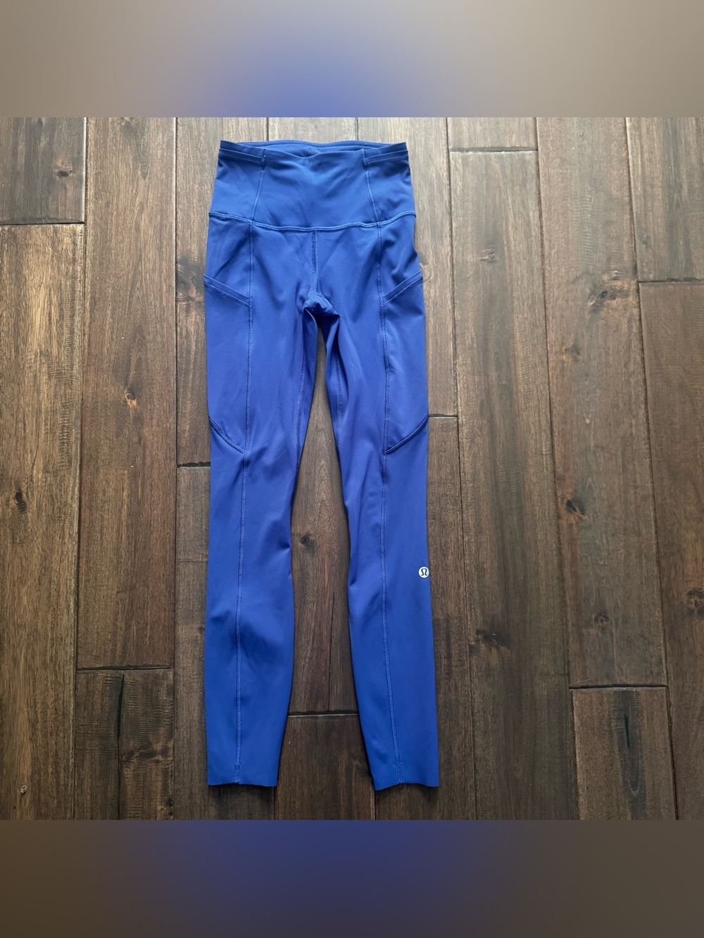 Lululemon Fast & Free High Rise 25” Leggings Size 0 Blue Nulux Running Athletic